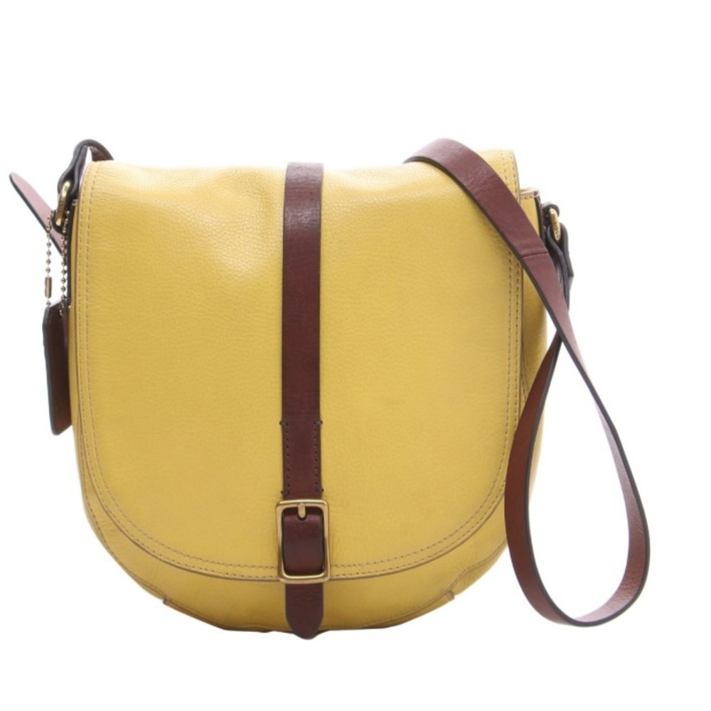Yellow Leather Crossbody Bag